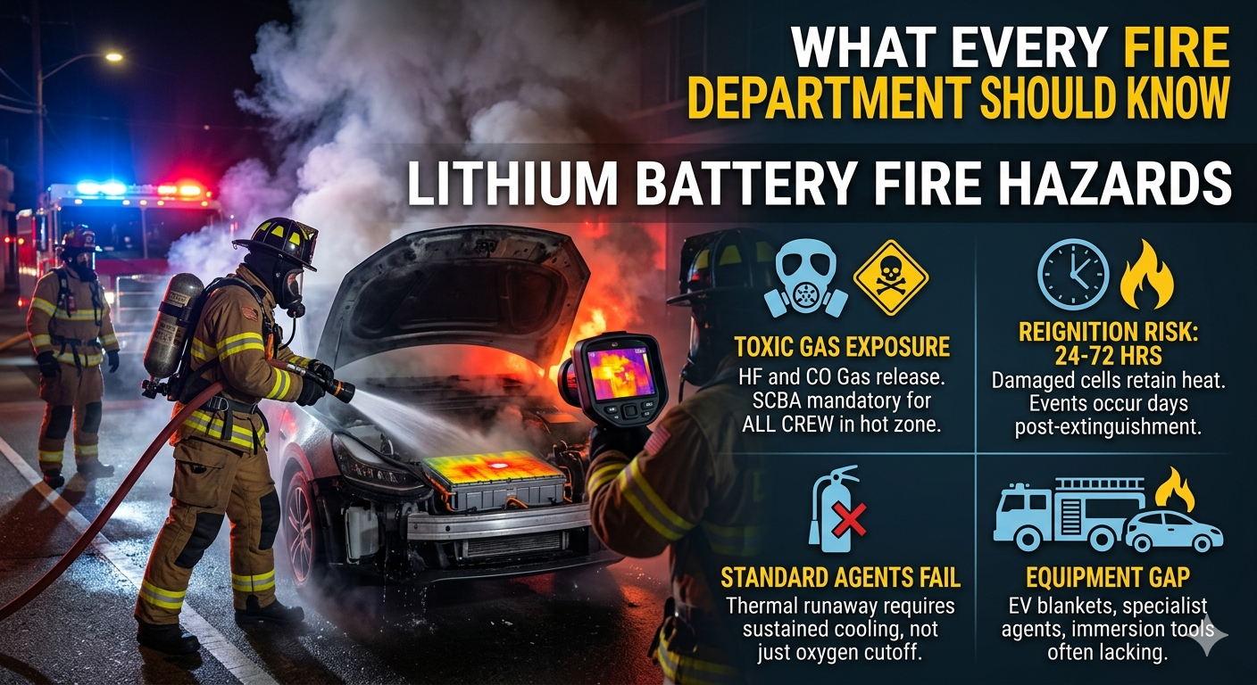 Lithium Battery Fire Hazards: What Every Fire Department Should Know