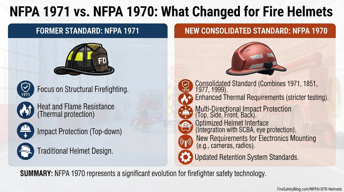NFPA 1970 vs. NFPA 1971: What Changed for Fire Helmets