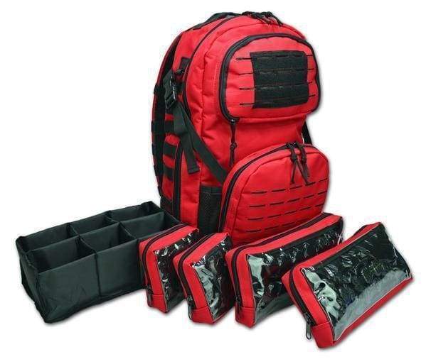 Premium Tactical Modular Medical Backpack w/ Molle, Dividers, Loops,  Pouches, Removable Velcro Pouches & Hydration Port—STEALTH BLACK - Alexis  Fire Store