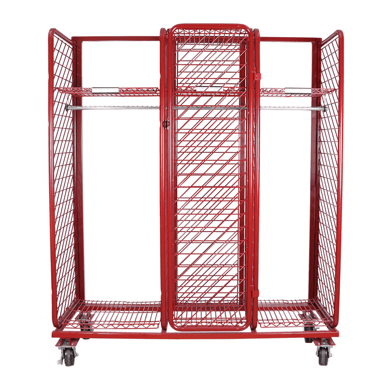 Ready Rack Gear Storage Fire_Safety_USA Ready Rack Double Sided Mobile Red Rack