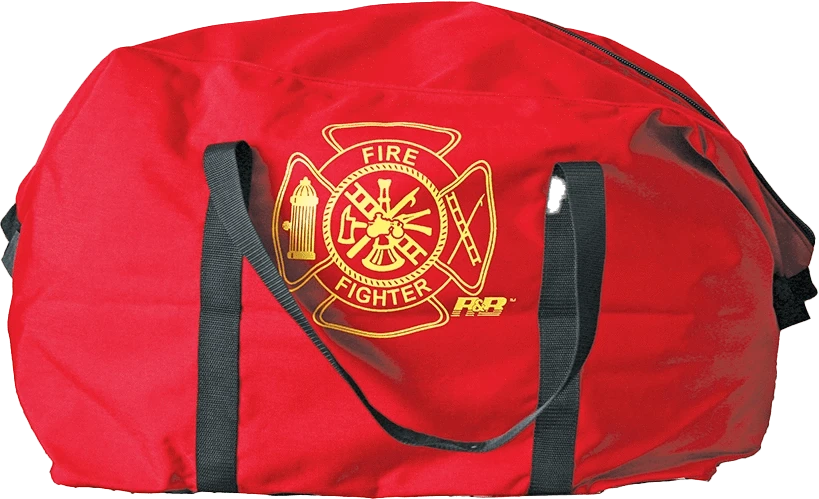 R & B Fabrication Firefighter Bags Fire_Safety_USA Red Top Zipped Wide Mouth Gear Bag
