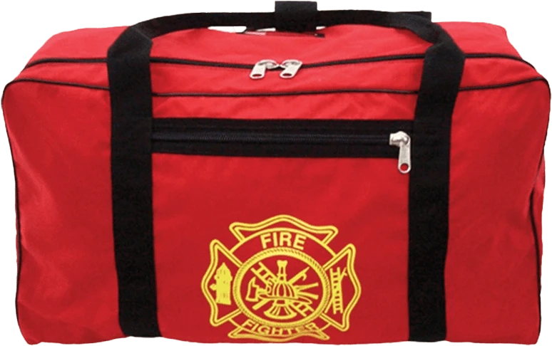 R & B Fabrication Firefighter Bags Fire_Safety_USA Red with Gold Maltese Cross Original Turn Out Gear Bag
