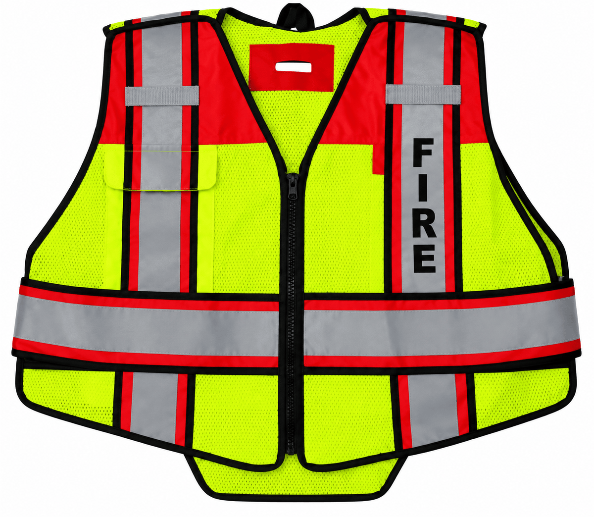 Fire Ninja Safety Vests Fire_Safety_USA Ultra-Bright Red Fire Public Safety Vest
