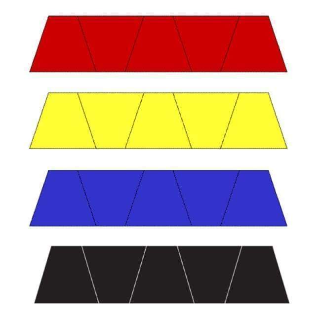 Pacific Reflex Signs Decals Helmet Trapezoid Decals