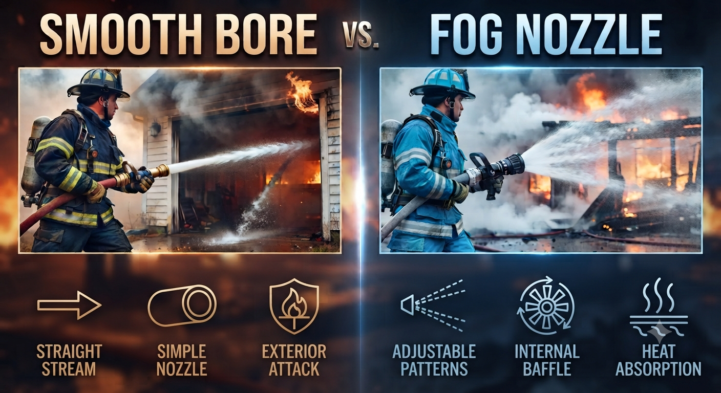 Smooth Bore vs. Fog Nozzles: Which One Does Your Crew Need