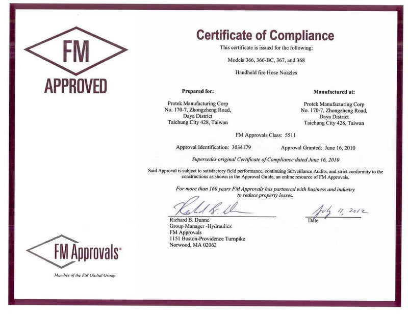 Fire Hose Nozzles Direct Nozzles Fire_Safety_USA 1-1/2" Selectable Gallonage Brass Nozzle (30-60-95-125 GPM)