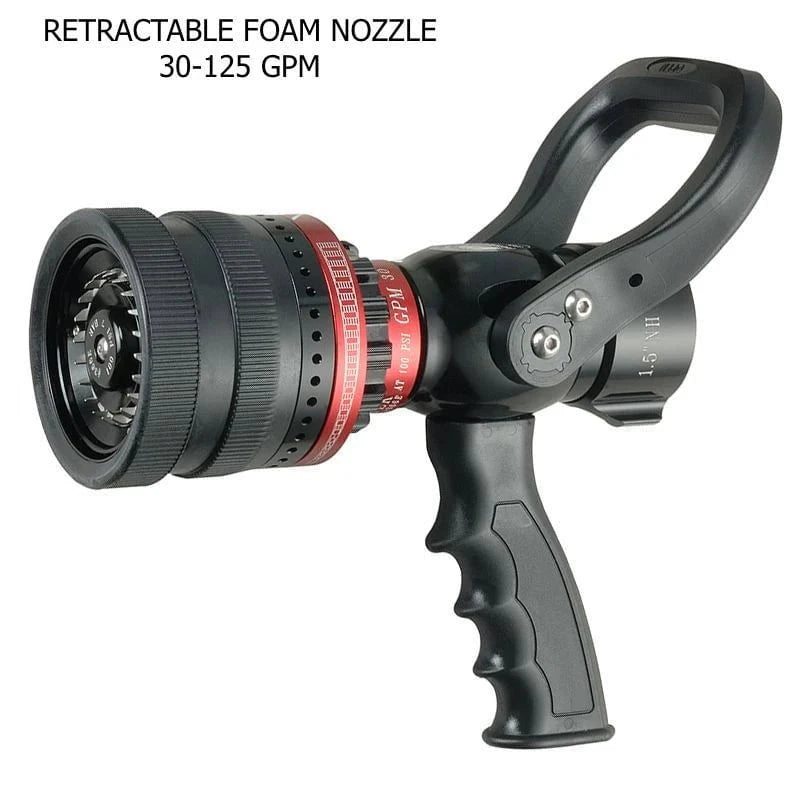 Fire Hose Nozzles Direct Nozzles Fire_Safety_USA 1-1/2" Selectable Gallonage Retractable Foam Nozzle (30-60-95-125 GPM)