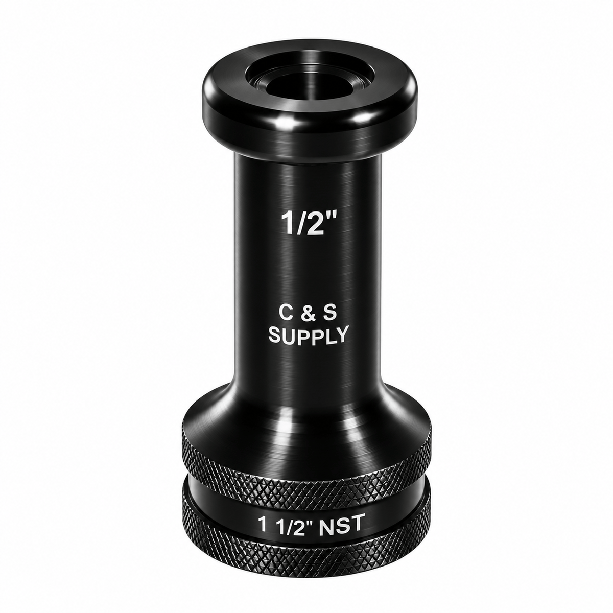 C & S Supply Smooth Bore Tips Fire_Safety_USA 1-1/2" Straight Bore Nozzle with 1/2" Outlet