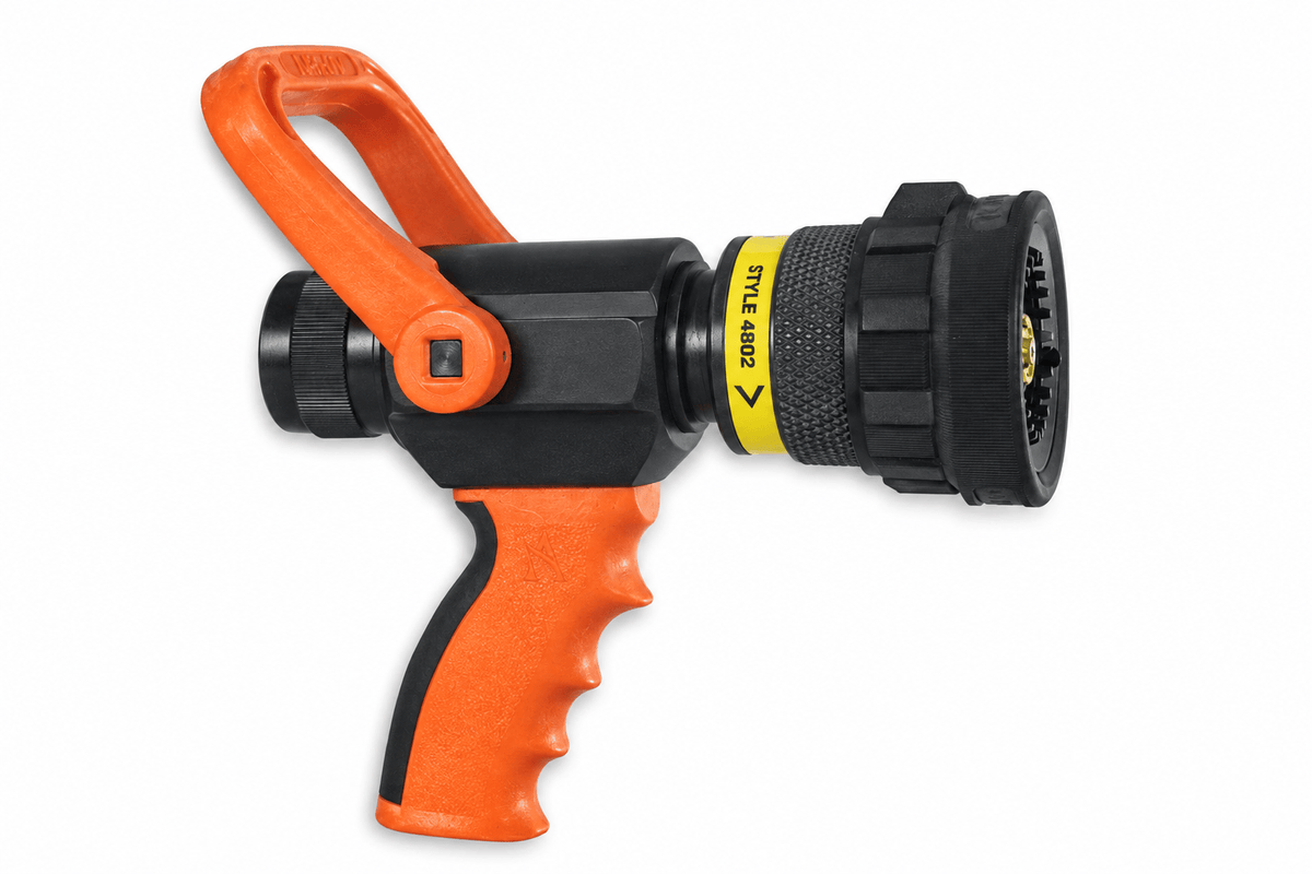 Akron Brass Nozzles Fire_Safety_USA 1” Assault Handline Nozzle with Spinning Teeth, NH thread, 25 GPM @ 100 PSI