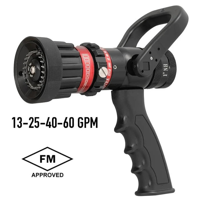 Fire Hose Nozzles Direct Nozzles Fire_Safety_USA 1" Selectable Gallonage Nozzle (13-25-40-60 GPM)