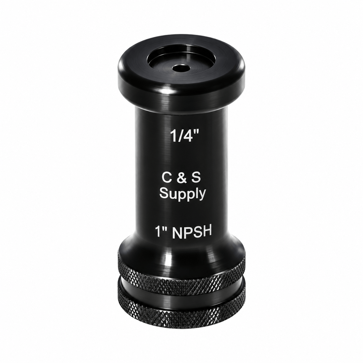 C & S Supply Smooth Bore Tips Fire_Safety_USA 1" Straight Bore Nozzle with 1/4" Outlet