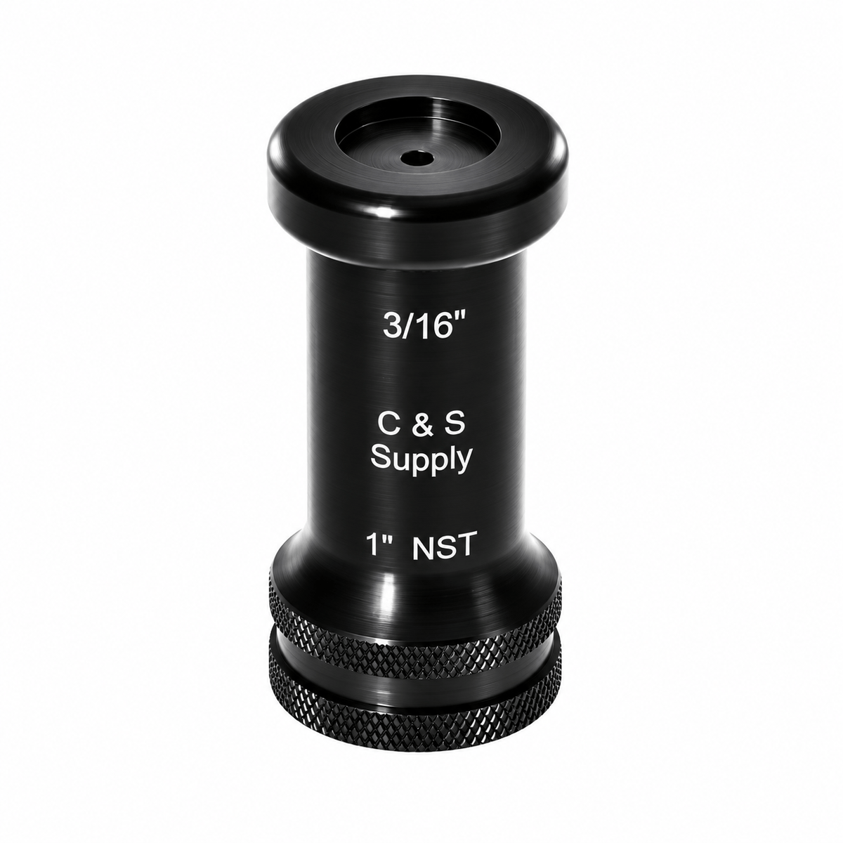 C & S Supply Smooth Bore Tips Fire_Safety_USA 1" Straight Bore Nozzle with 3/16" Outlet
