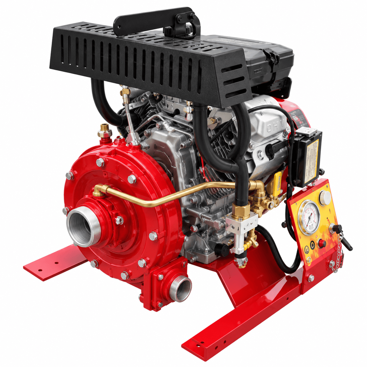 CET Skid Mounted Pumps Fire_Safety_USA 18 HP Skid Mounted High-Pressure Volume Pump - Electric Start