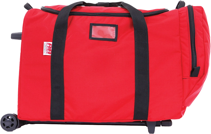 R & B Fabrication Firefighter Bags Fire_Safety_USA Red Roller Gear Bag