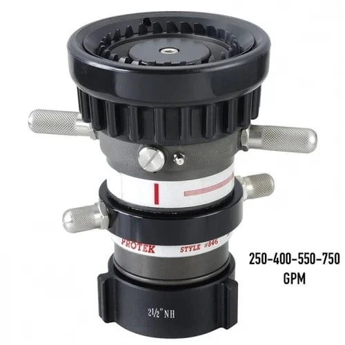 Fire Hose Nozzles Direct Monitors Fire_Safety_USA 2-1/2" Selectable Gallonage Monitor Nozzle 250-400-550-750 GPM