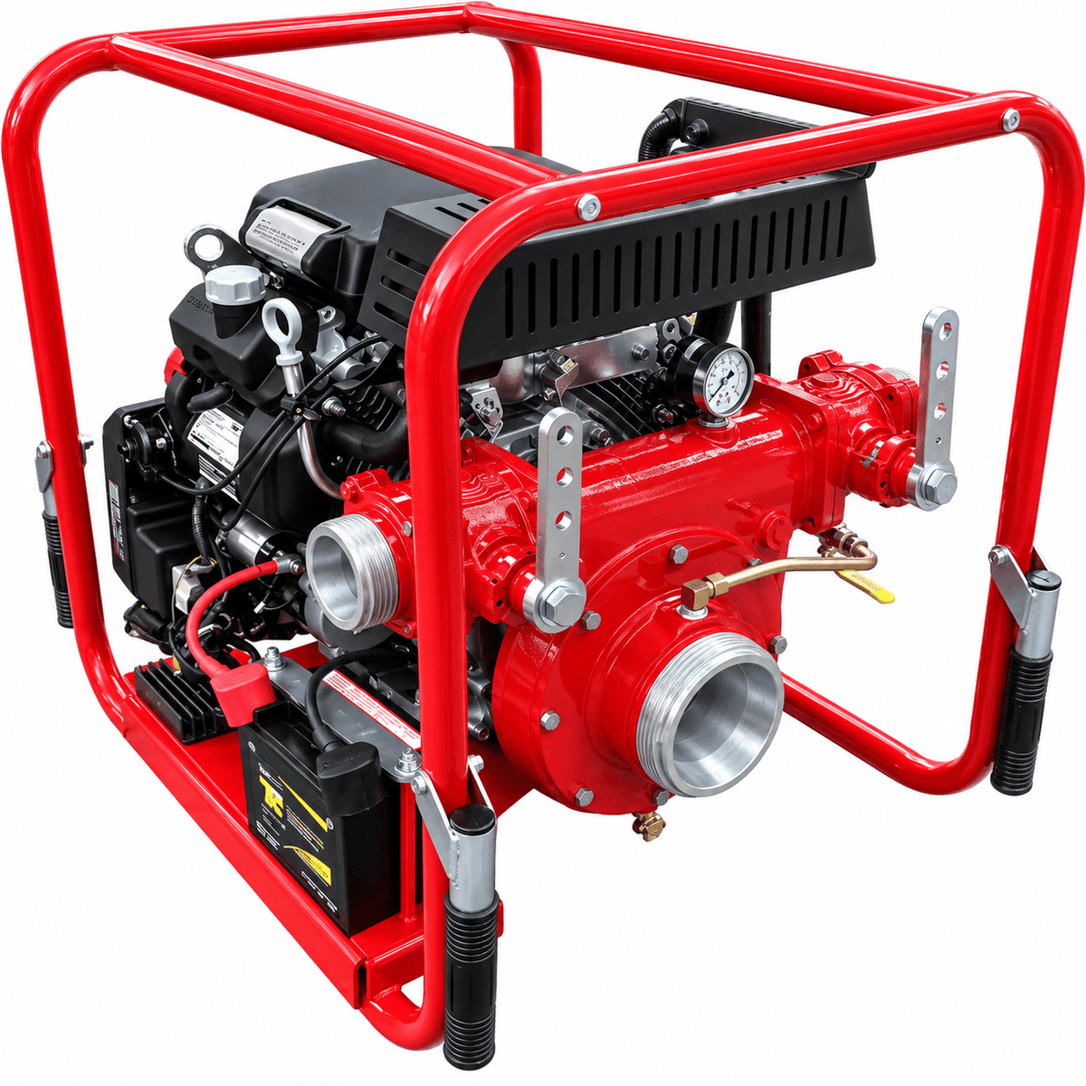 CET Portable Pumps Fire_Safety_USA 20 HP High Volume Skid Frame Pump - 2 Delivery Outlets
