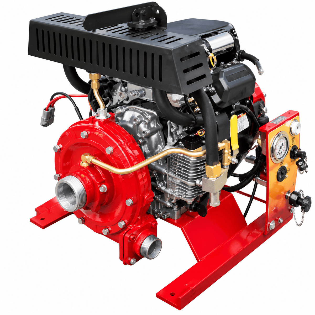 CET Skid Mounted Pumps Fire_Safety_USA 20 HP Skid Mounted Mid Range Honda Pump - Electric Start