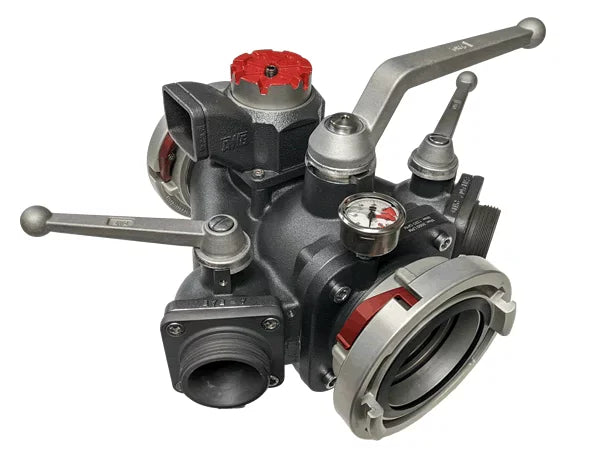 Harrington Gate Valves Fire_Safety_USA 3-Way Ball Manifold Valve (Storz x Storz x NH Male)