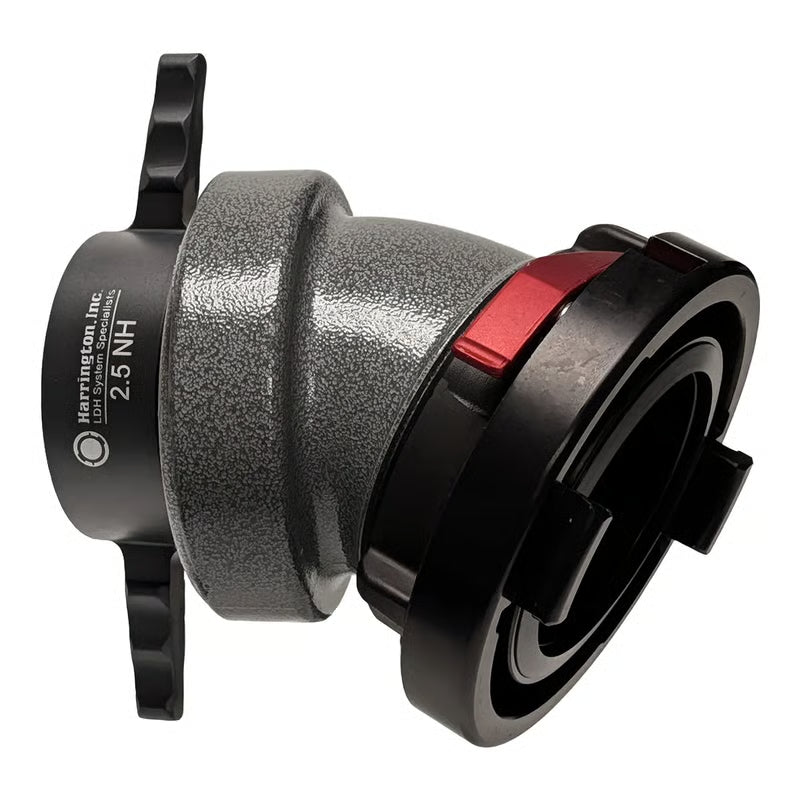 Harrington Elbows Fire_Safety_USA 30° Elbow Storz Full Time Swivel x NH Female Swivel Long Handle Adapter