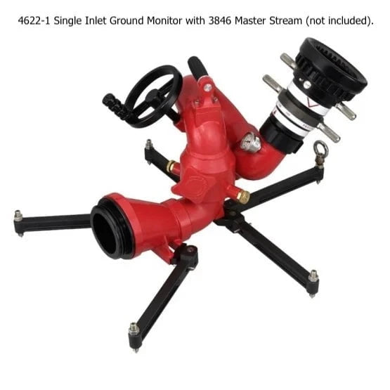 Fire Hose Nozzles Direct Monitors Fire_Safety_USA 4" Single-Inlet Dual-Purpose Portable Ground Monitor 1000 GPM