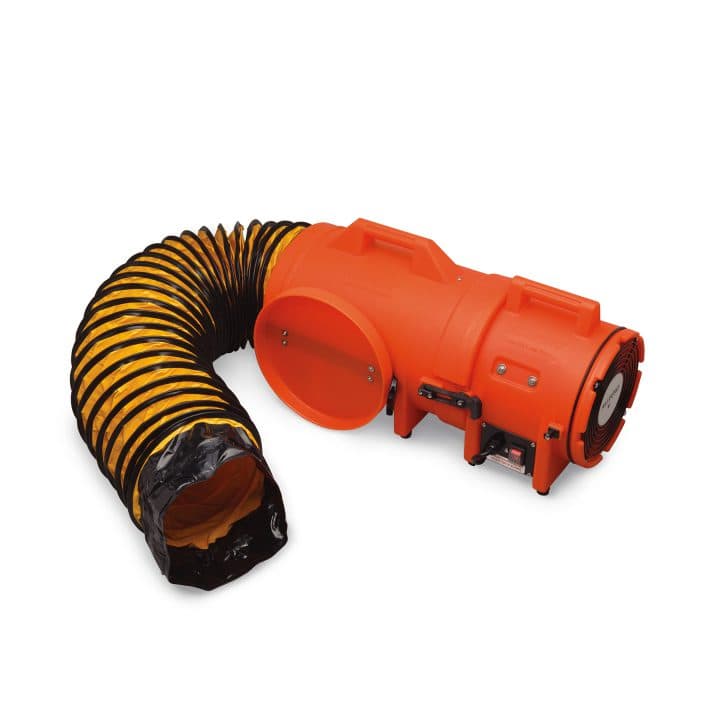 Allegro Industries Fans & Blowers Fire_Safety_USA 8" Axial AC Plastic Blower w/ Compact Canister & 25’ Ducting