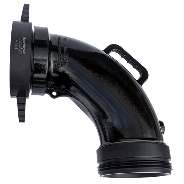 Harrington Adapters Fire_Safety_USA 90° Pressure Suction Discharge Elbow (NH Male x NH Female Swivel Long Handle)