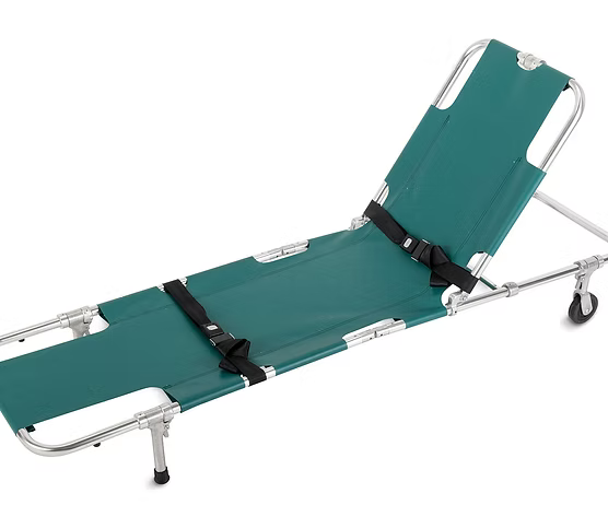 Junkin Safety Pole Stretcher Fire_Safety_USA Junkin Easy-Fold Wheeled Stretcher