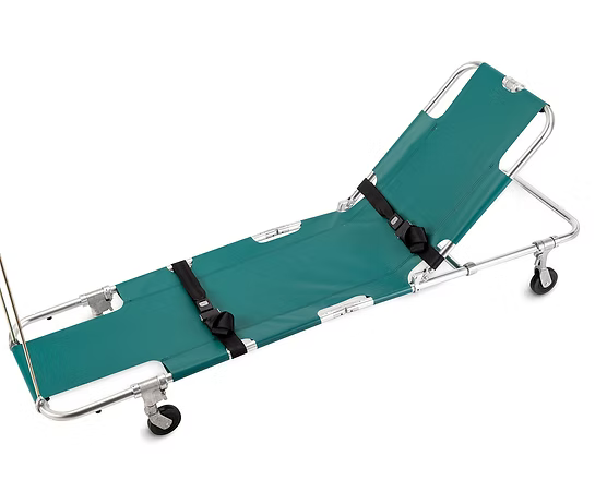Junkin Safety Pole Stretcher Fire_Safety_USA Junkin Easy-Fold 4x Wheeled Stretcher