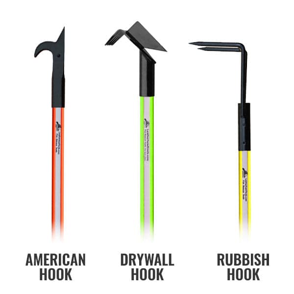 LeatherHead Tools Pike Pole Fire_Safety_USA American Hook Pike Pole Dog Bone I-Beam with D-Handle