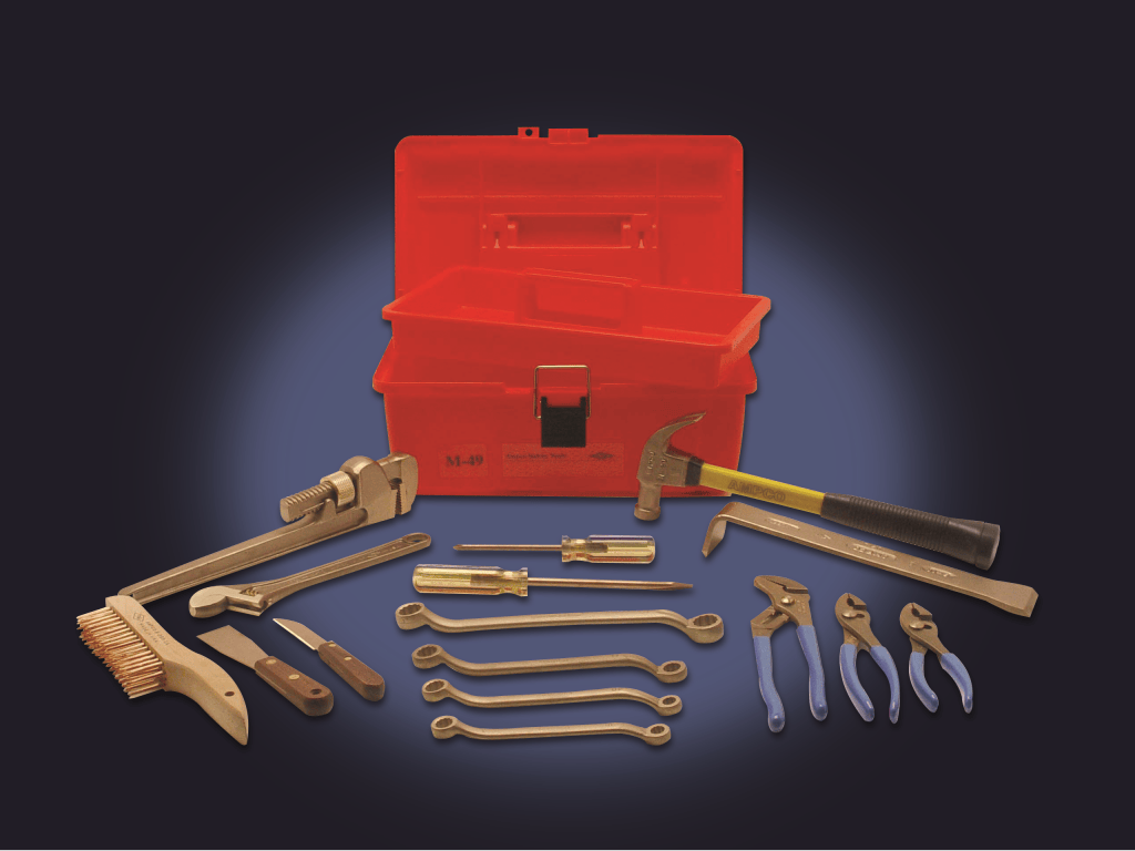 Edwards and Cromwell Tools Fire_Safety_USA AMPCO Non-Sparking 16 Piece Tool Kit