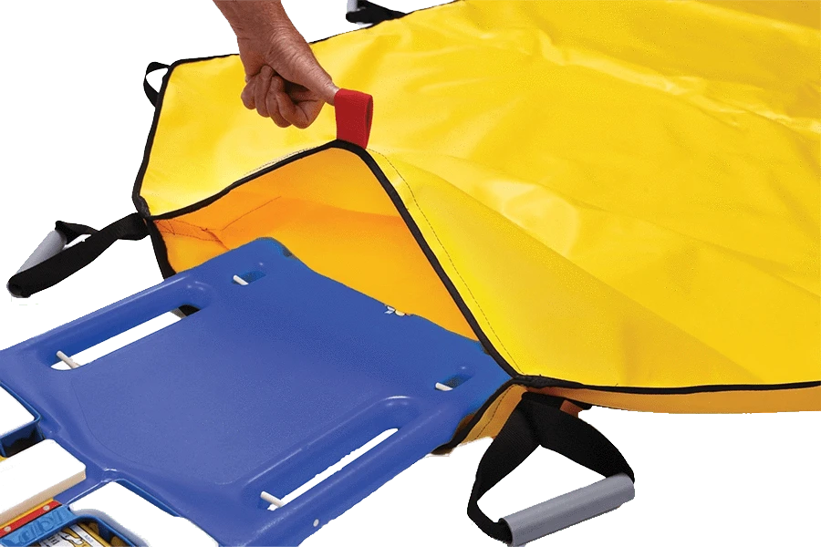 R & B Fabrication Stretcher Fire_Safety_USA Bariatric Transfer Sheet with Pouch and Backboard Insert