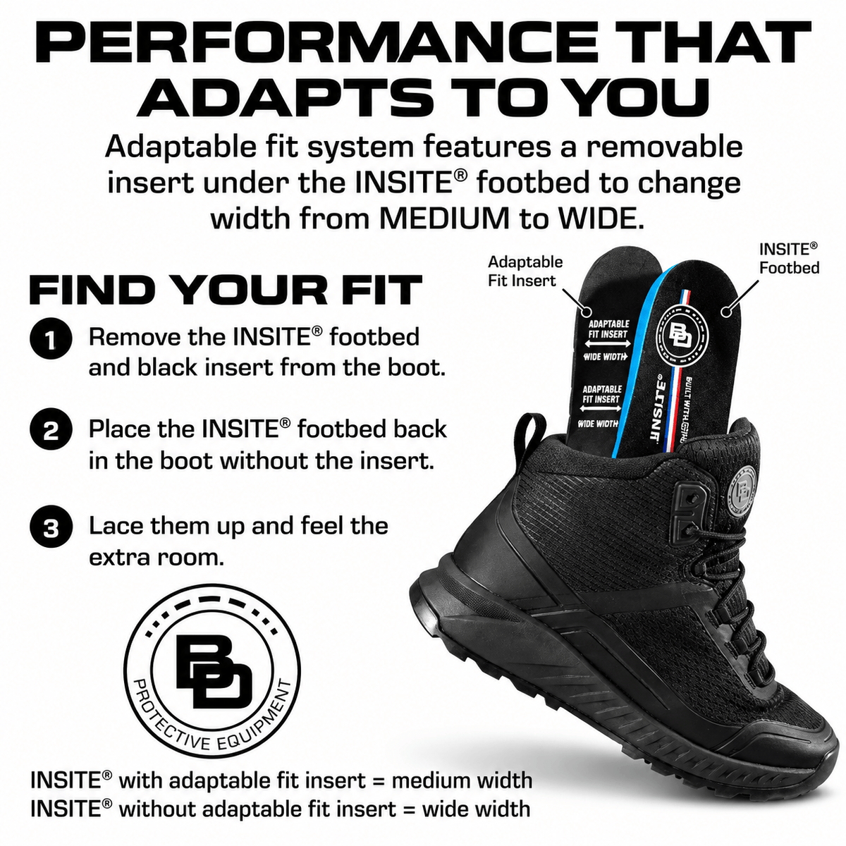Black Diamond Uniform Boots Fire_Safety_USA BDX8" Waterproof Side Zip Boot