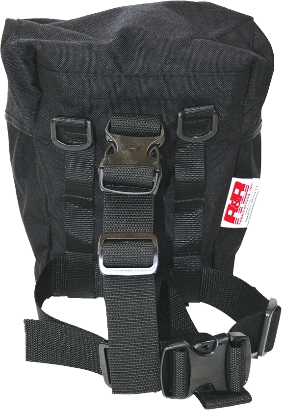 R & B Fabrication SCBA Mask Bags Fire_Safety_USA Black Deluxe Gas Mask/Respirator Bag