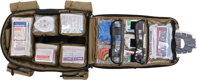 R & B Fabrication Medical Bags Fire_Safety_USA Black Tactical Medical Backpack