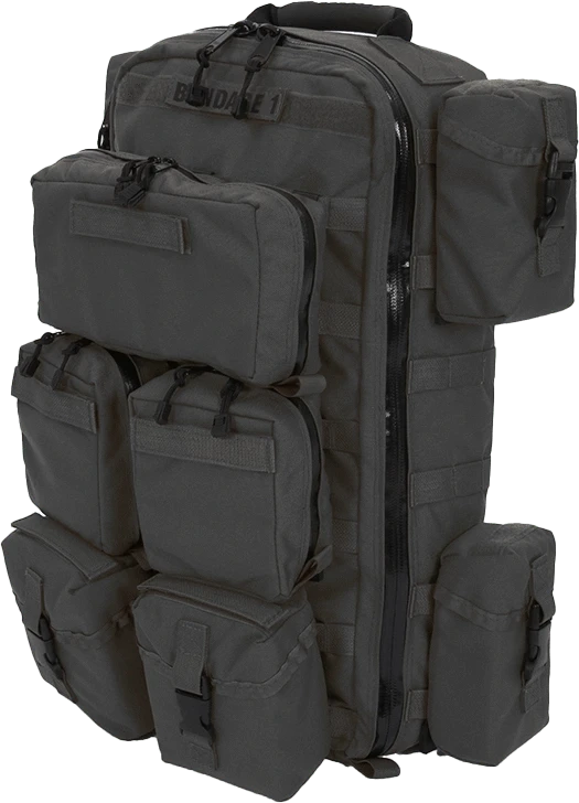 R & B Fabrication Medical Bags Fire_Safety_USA Black Tactical Medical Backpack