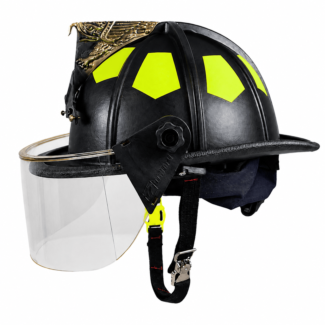 Bullard Helmet Fire_Safety_USA Bullard UST® LowRider Traditional Fire Helmet with 4" Faceshield and FireFit® Comfort System - Matte Finish