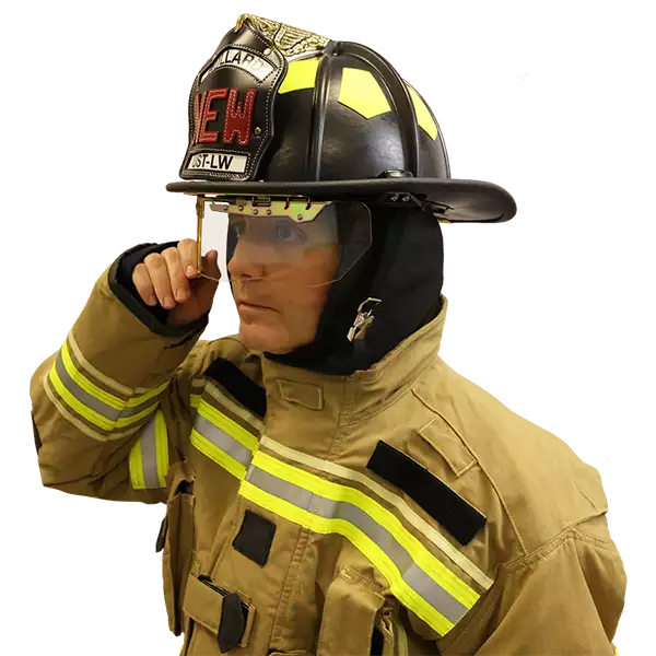 Bullard Helmet Fire_Safety_USA Bullard UST® LowRider Traditional Fire Helmet with NFPA Bourke Shield and FireFit® Comfort System - Matte Finish