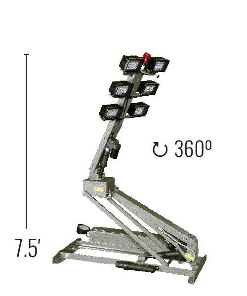 Command Light Light Tower Fire_Safety_USA Command Light CL SERIES 6 Head Light Tower AC
