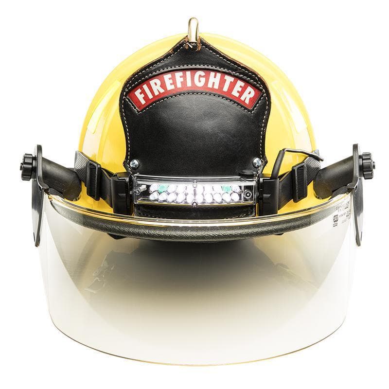 FoxFury Headlamps Fire_Safety_USA Command+ LoPro White & Green LED Helmet Light - AA