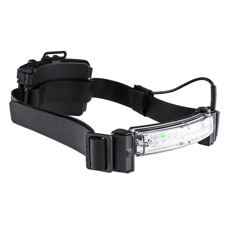 FoxFury Headlamps Fire_Safety_USA Command+ LoPro White & Green LED Helmet Light - AA