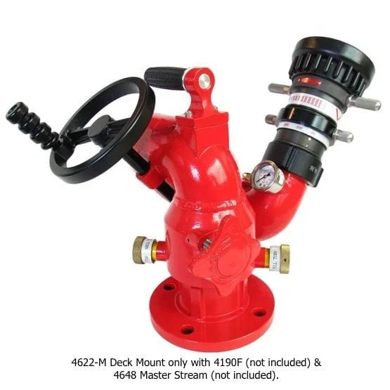 Fire Hose Nozzles Direct Monitors Fire_Safety_USA Deck Mount only 1250 GPM