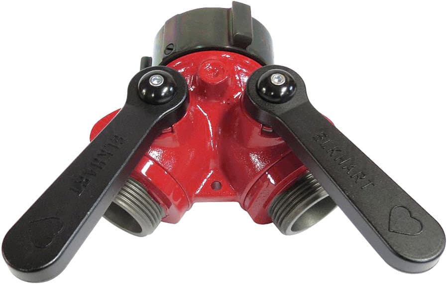 Elkhart Brass Wye Valve Fire_Safety_USA Elkhart Brass 2.5" Female x (2) 1.5" Male Gated Wye