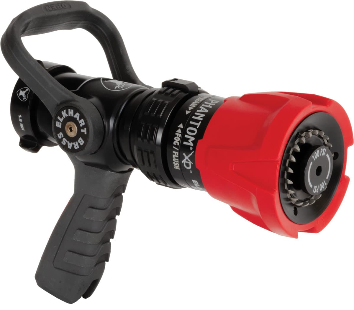 Elkhart Brass Nozzles Fire_Safety_USA Elkhart Brass Phantom XD Nozzle Mid/Low-Range 1.5″ Free Swivel Inlet /1.0″ Waterway