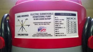 Fire Hooks Unlimited Water Pump Fire_Safety_USA Fire Hooks Unlimited FLOOD FIGHTER PUMP