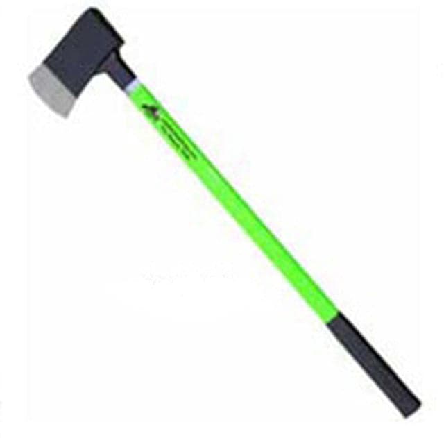LeatherHead Tools Forcible Entry Fire_Safety_USA Flat Axe with Fiberglass Handle, Flash Reflector & Rubber Grip 36"