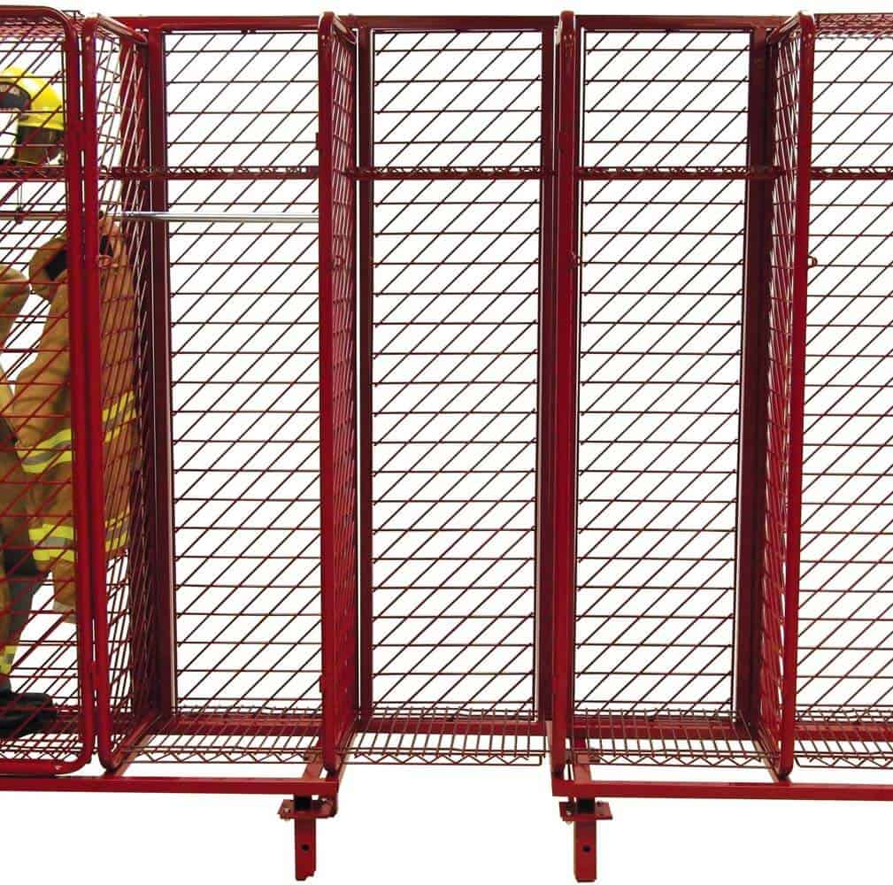 Ready Rack Gear Storage Fire_Safety_USA Freestanding Red Rack 18" Wide Single Sided