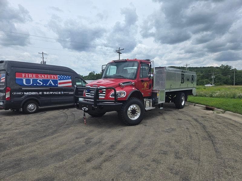 Fire Safety USA Fire_Safety_USA FSUSA Freightliner Large Brush Truck
