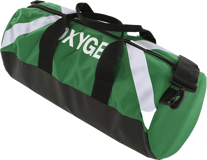 R & B Fabrication Bags and Packs Fire_Safety_USA Green Oxygen Roll with Outside Pocket