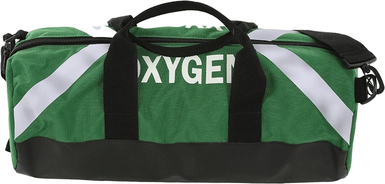 R & B Fabrication Bags and Packs Fire_Safety_USA Green Oxygen Roll with Outside Pocket