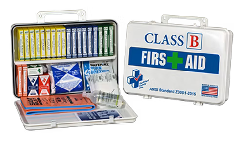 Junkin Safety First Aid Kit Fire_Safety_USA Junkin Class B 21 ANSI 36M Industrial Grade First Aid Kit